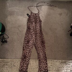 Fashion Nova Leopard Print Jumpsuit